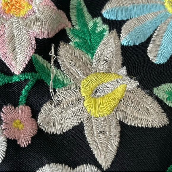 Carmen Marc Valvo Multi-colored Floral Embroidered Sheath Dress 29710 - Picture 16 of 16